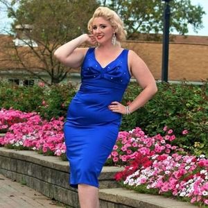 Pinup Couture Royal Blue Wiggle